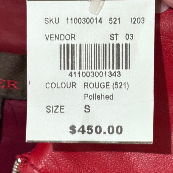 Danier Red Leather Jacket - Picture 6 of 6